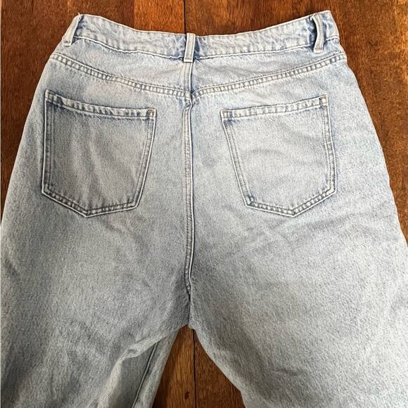 Garage Blue 90’s Straight Leg Jeans with Distressed Detailing - Picture 12 of 13